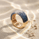 Кольцо с Сапфирами и Бриллиантами, R0256-0/46