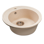 Мойкa ML-GMS102 СТАНДАРТ круглая, бежевый (328), 500 мм (глуб. чаши 170)