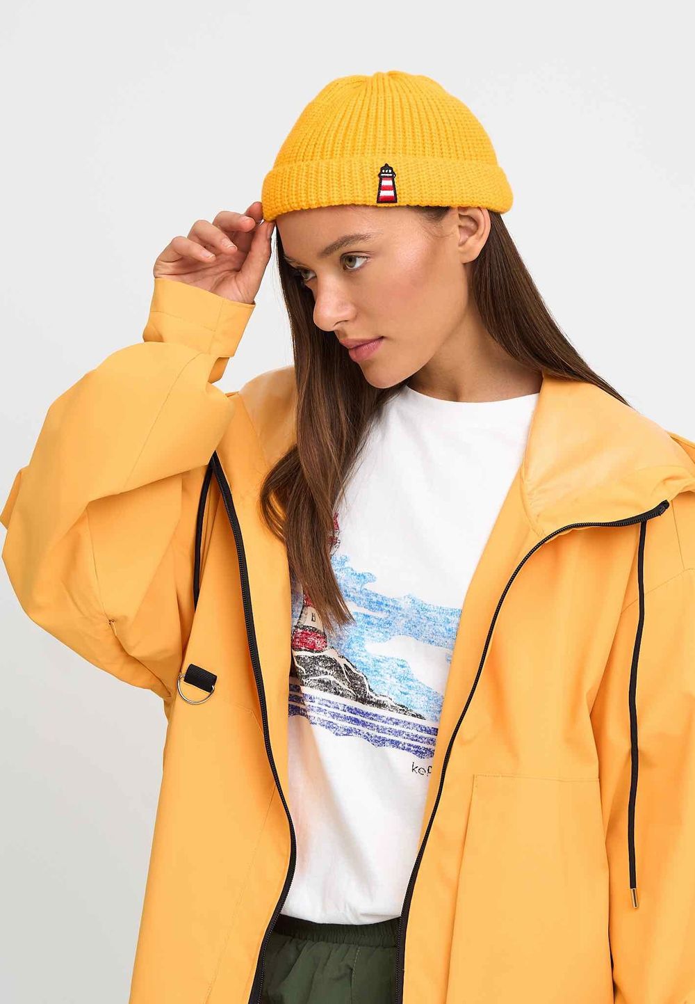 Плащ Kefirmaykifer Оверсайз желтый