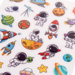 Наклейки "Космонавты" 21,5*11см. светятся в темноте