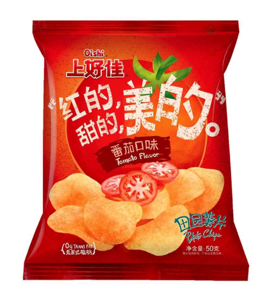 Чипсы картофельные  со вкусом томатов  Shanghaojia 50г