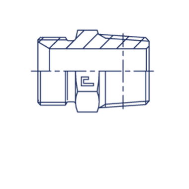 Штуцер FC BSP 1/4 - BSPT 1/8