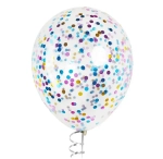 Латексный шар с мелким разноцветным конфетти, 36 см