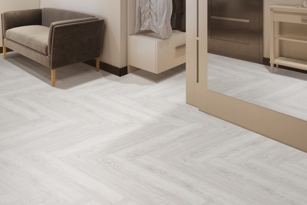 Кварц-винил SPC Floor Factor Herringbone 5 мм White Smoke Oak 2.187м2
