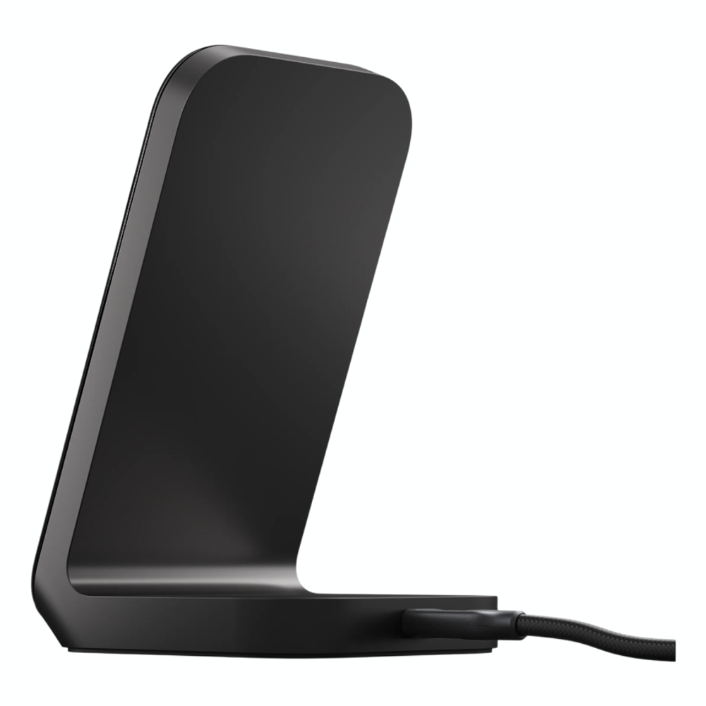 Зарядная станция MagSafe Nomad Stand One 2-го поколения для iPhone Беспроводная зарядка: Qi 15 Вт. Проводная зарядка: нет. Сертификация MFi. Отсутствует LED-индикация