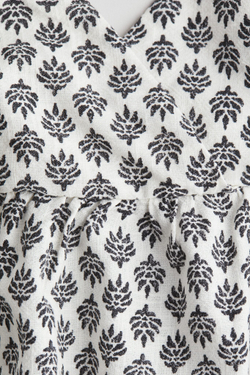 H&M Топ на бретелях с V-образным вырезом, белый/черный