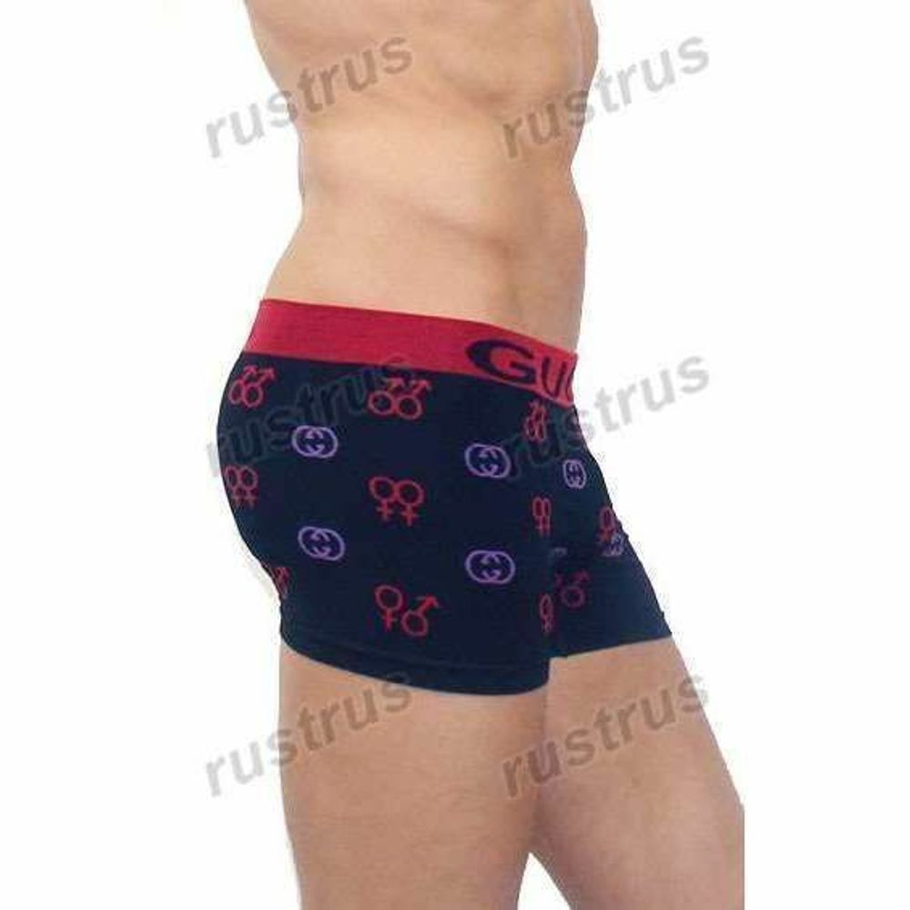 Мужские трусы бесшовные хипсы синие Gucci