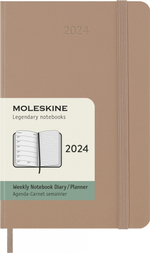 Еженедельник Moleskine Classic WKNT Pocket 90x140мм 12мес 144стр песочный (DHP2612WN2Y24)