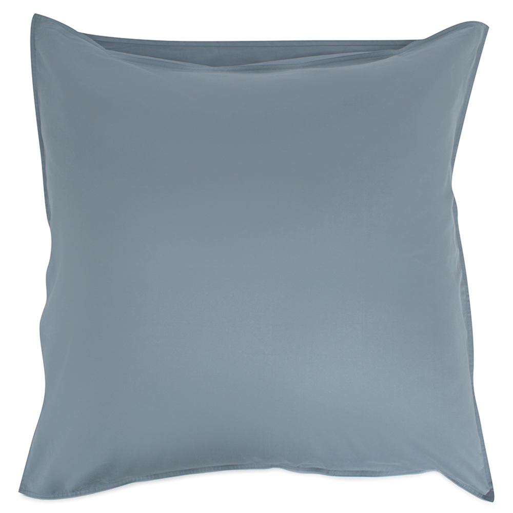 Набор из двух наволочек из сатина джинсово-синего цвета с брашинг-эффектом из коллекции essential, 70х70 см