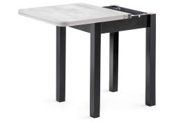 Обеденная группа Блавир белый полимер / серый полимер / метрополитан грей / черный