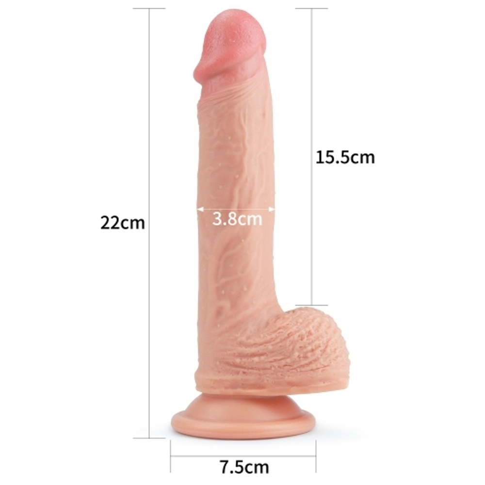 Фаллоимитатор 8.5'' Dual layered Platinum Silicone Cock