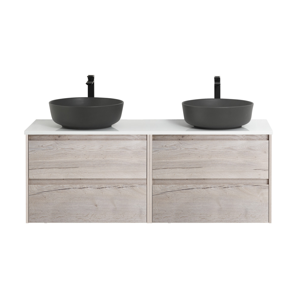 Мебель для ванной комнаты со столешницей BelBagno KRAFT-1200 Rovere Galifax Bianco