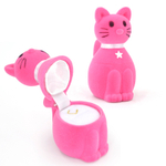 Бархатистый футляр киска для серёжек