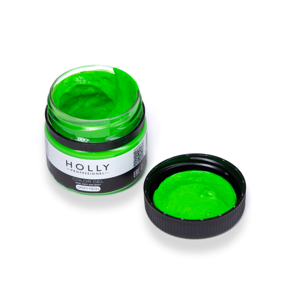 Декоративный гель для лица, волос и тела Color Gel Green Neon