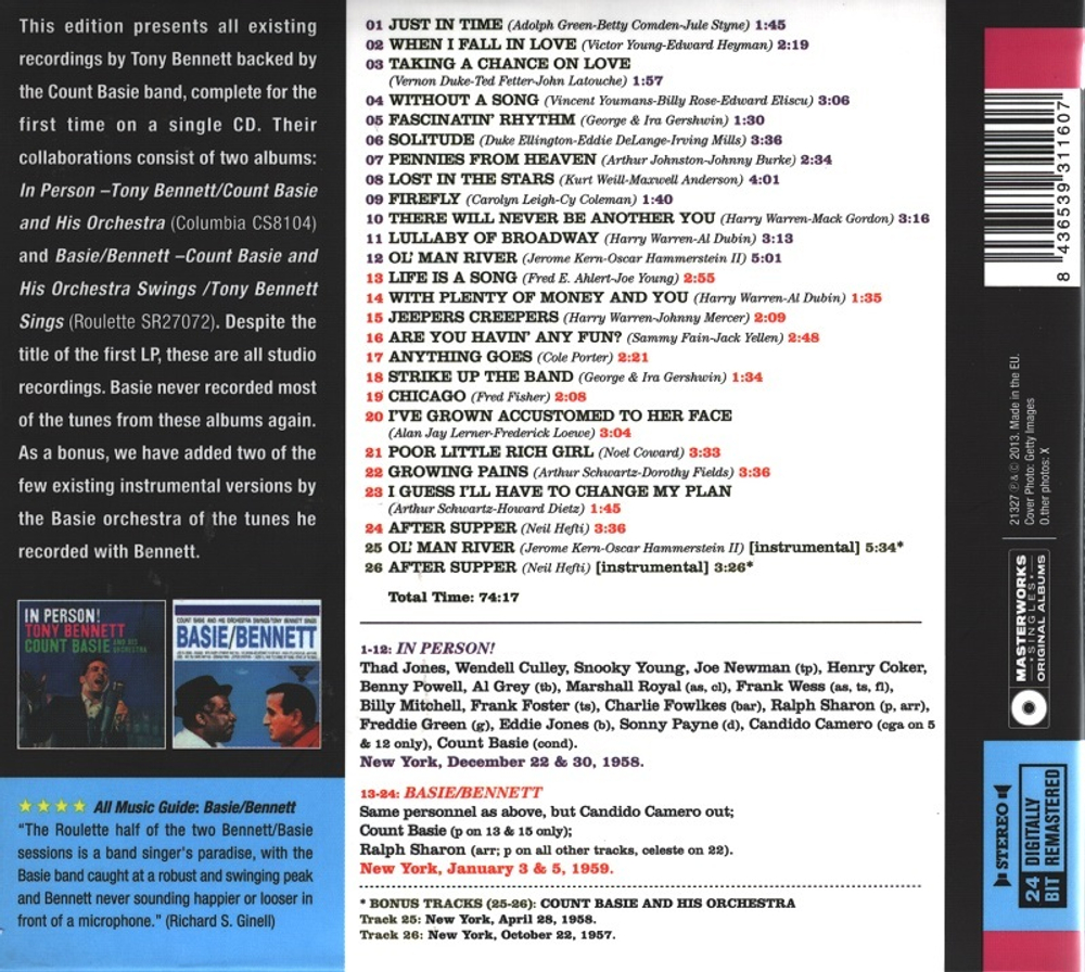Tony Bennett, Count Basie  / Complete Recordings (CD)