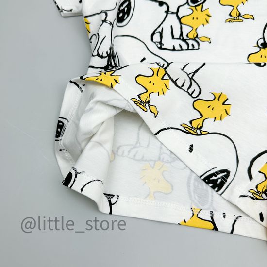 Комплект "Снупи" белый/желтый