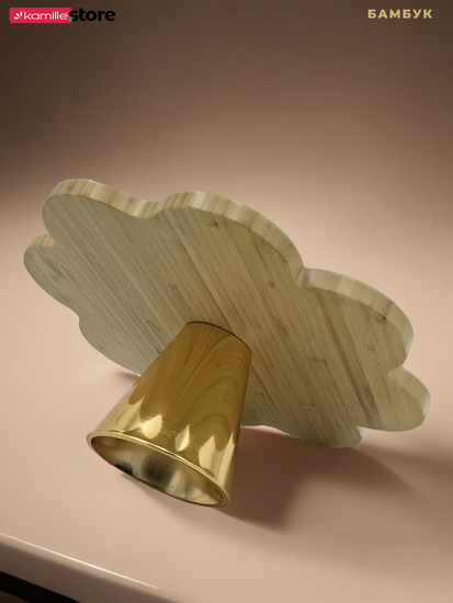 Менажница бамбуковая на ножке 5 отделений 29,5 см.