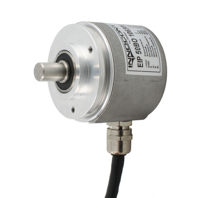 Инкрементальный программируемый энкодер INNOCONT EIP 50BO 10630V3000-R2 D=50мм, выступающий вал 10мм, 5…30VDC, выход TTL/HTL с инверсией, IP 65