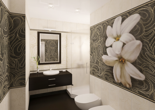 Панель ПВХ фотопечать 3D Panda Арт деко 2700х250 мм