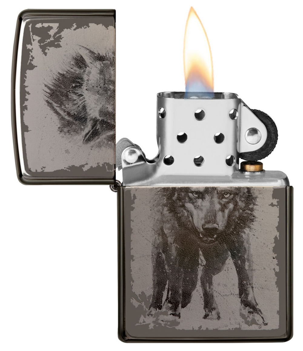 Зажигалка Wolf Design Black Ice® ZIPPO 49073