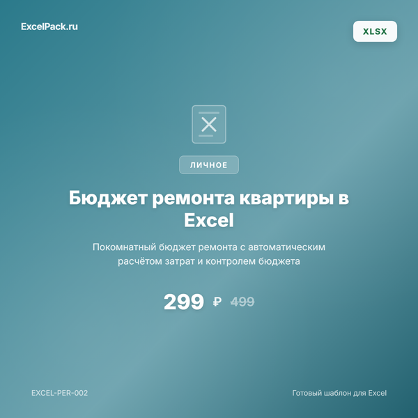 Бюджет ремонта квартиры в Excel