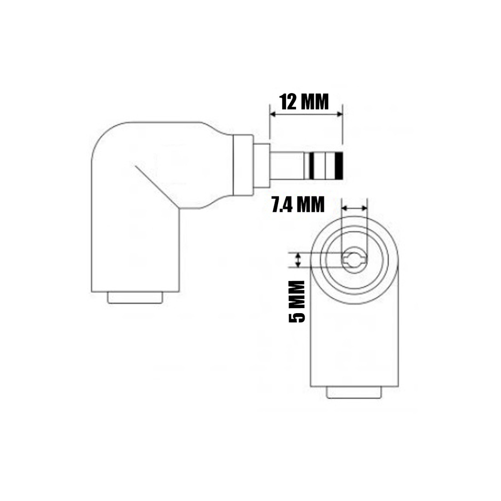 Блок питания для ноутбука HP 19V, 4.74A, 90W (7.4*5.0 с иглой)