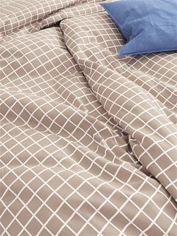 Простынь на резинке Сказка "Анна (клетка)" 160х200 см, поплин