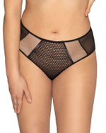 Оригинальные трусики-слипы с перфорированным кружевом (Размер: XXL) (Цвет: черный)