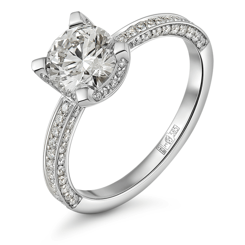 Кольцо с выращенными бриллиантами 1.523 ct