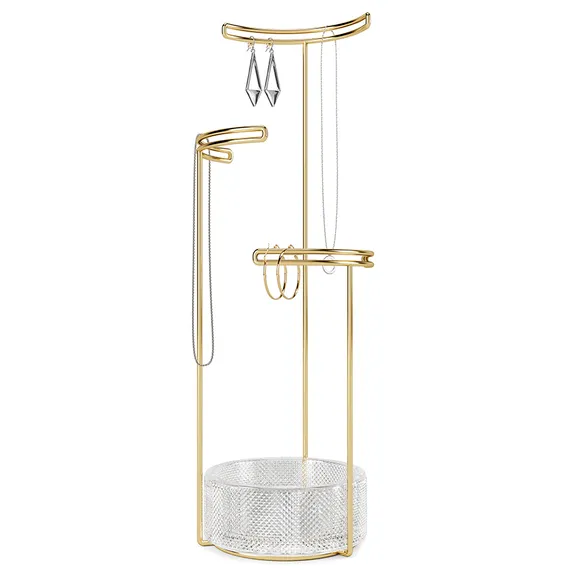 Держатель для украшений tesora стекло-латунь