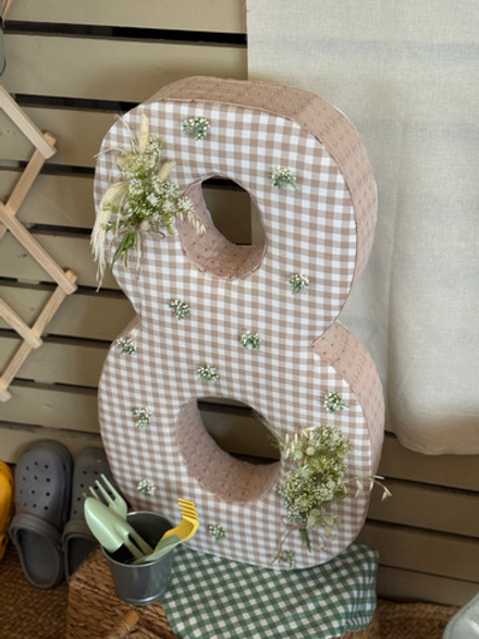 Цифра "Клетка бежевая" 1 шт.