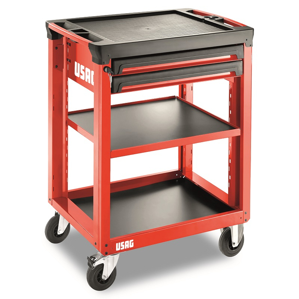 516 SU2V Тележка открытая, две полки, три ящика, USAG (Италия)