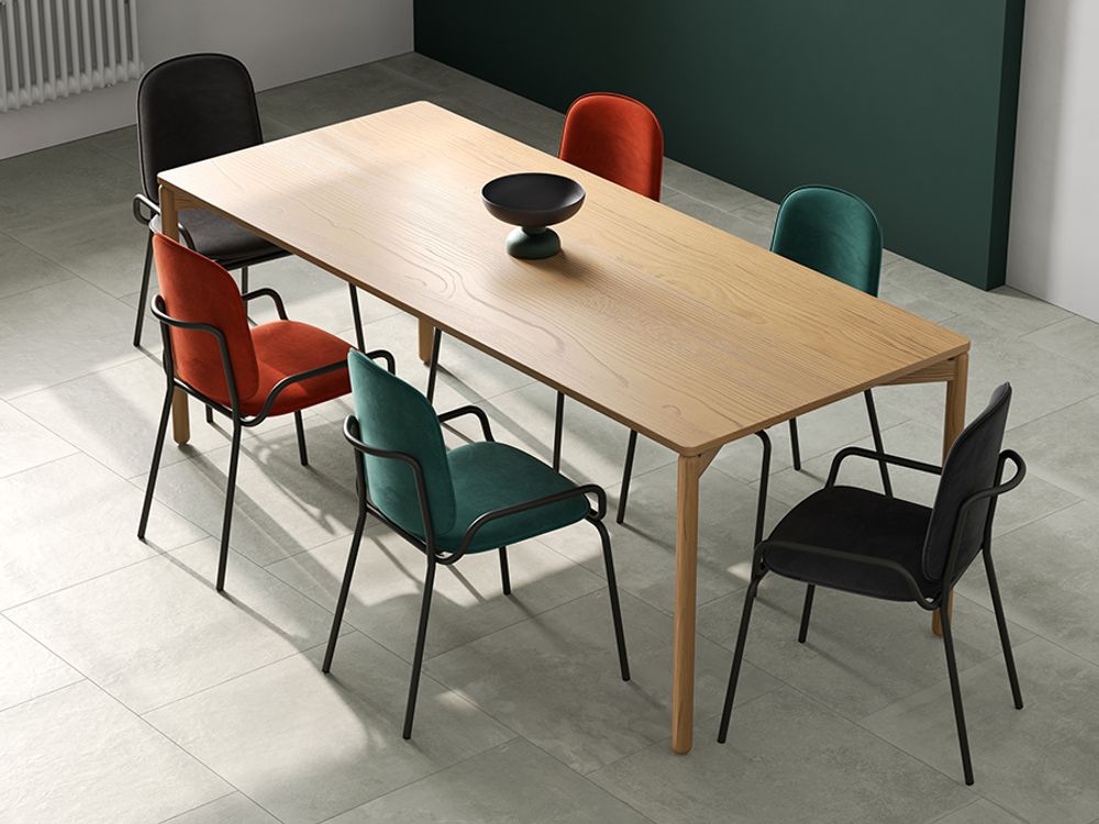 Стул Ror, 2 Frame, велюр, черный/зеленый