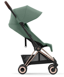Прогулочная коляска Cybex Coya Leaf Green с дождевиком и бампером/Rosegold 522005609