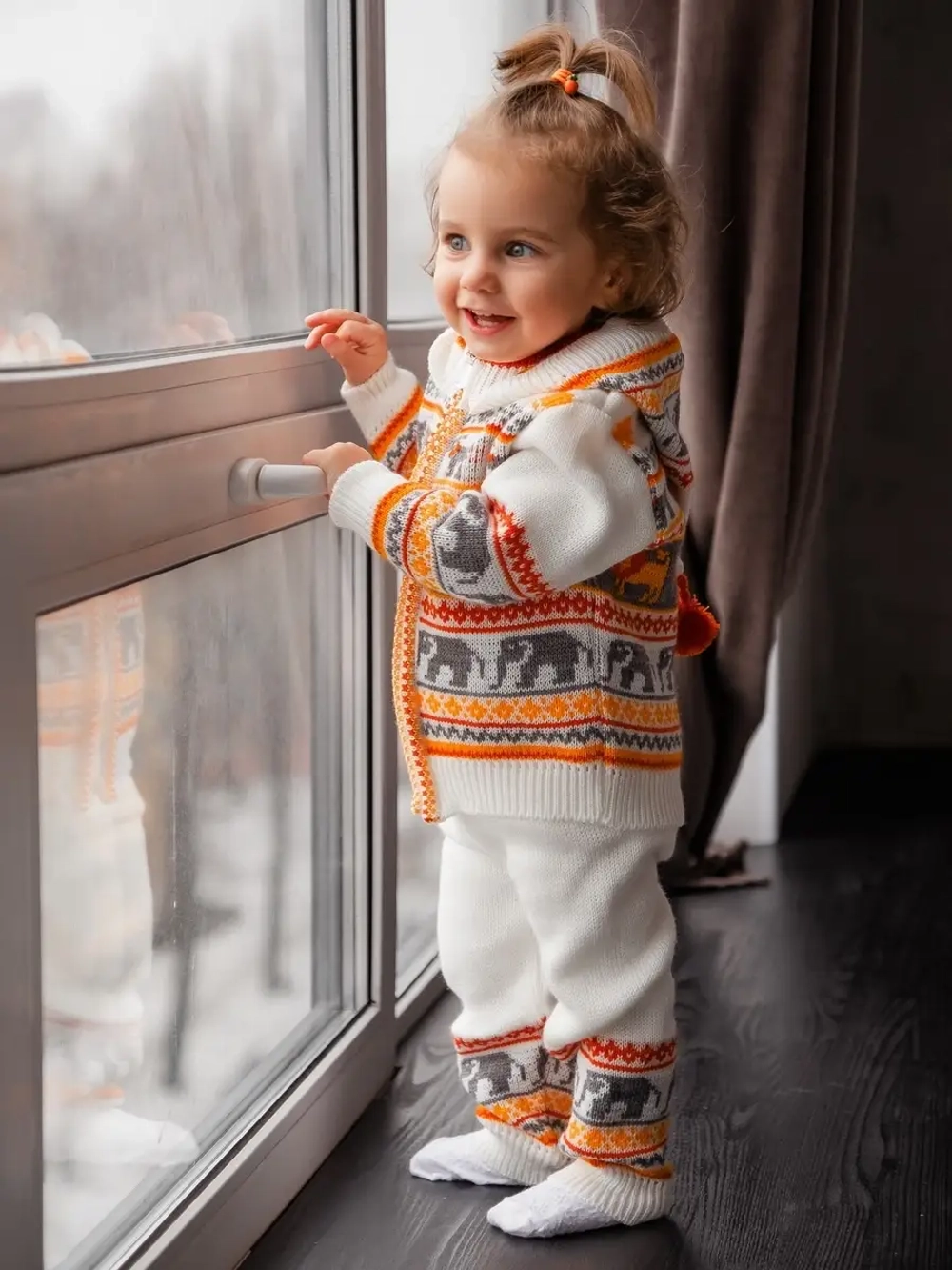 Костюм вязаный детский "Веселый зоопарк"