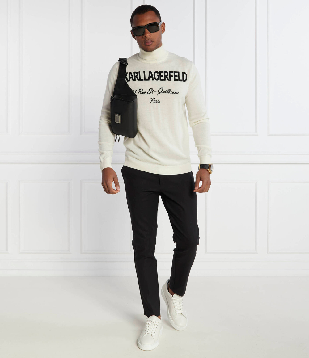 Хлопковый гольф knit Karl Lagerfeld - бежевый(655020 534399)