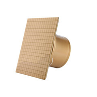 Вытяжной сверхмощный вентилятор ММ-Р 06 стекло квадрат 169 м³/час с обратным клапаном мозаика золото