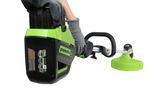 Аккумуляторный триммер Greenworks GD60LTК4, 60v, 40 см, (2108307U2B), с аккумулятором 2 А·ч ; 4 А·ч и зарядным устройством