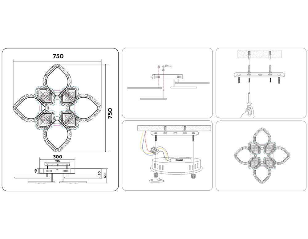 Ambrella Потолочный светодиодный светильник с пультом Ice FA283