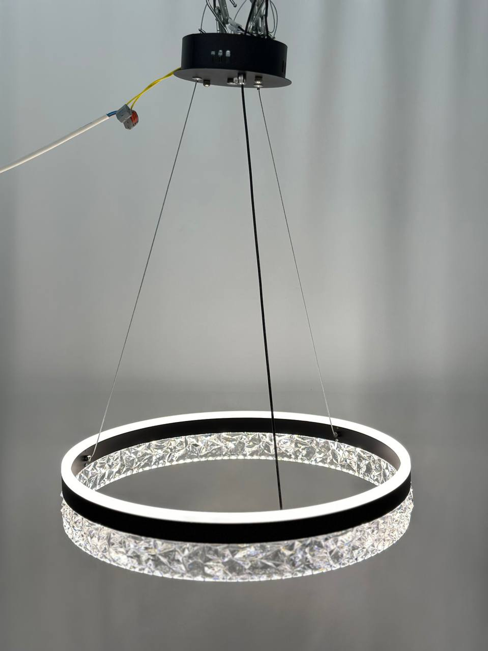 Люстра подвесная светодиодная Lanbos, 62 Вт LED, до 20 кв м, черная