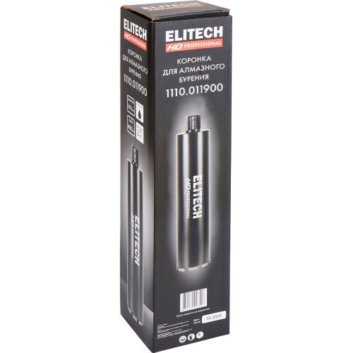 Коронка алмазная ELITECH 102*450 1/4" с охлаждением   1110.011900