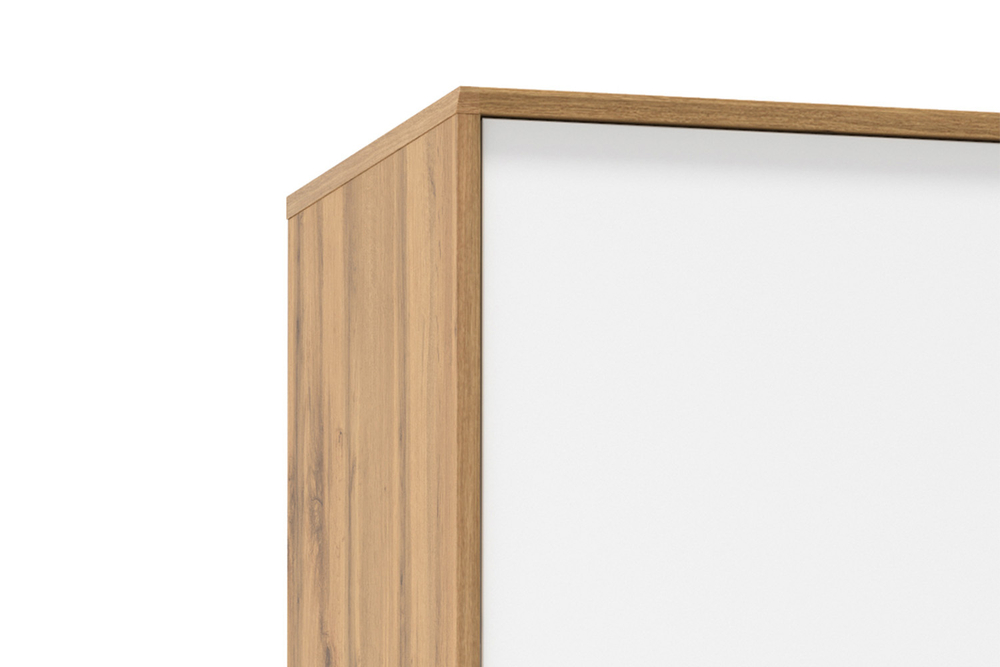 Шкаф для одежды Кензо 72.02, Дуб вотан, Белый