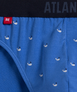 Мужские трусы слипы спорт Atlantic, набор 3 шт., хлопок, небесно-голубые + темно-синие + графит, 3MP-158