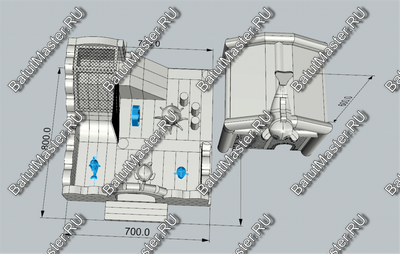 Коммерческий надувной батут "Немо" 8*7*6 м