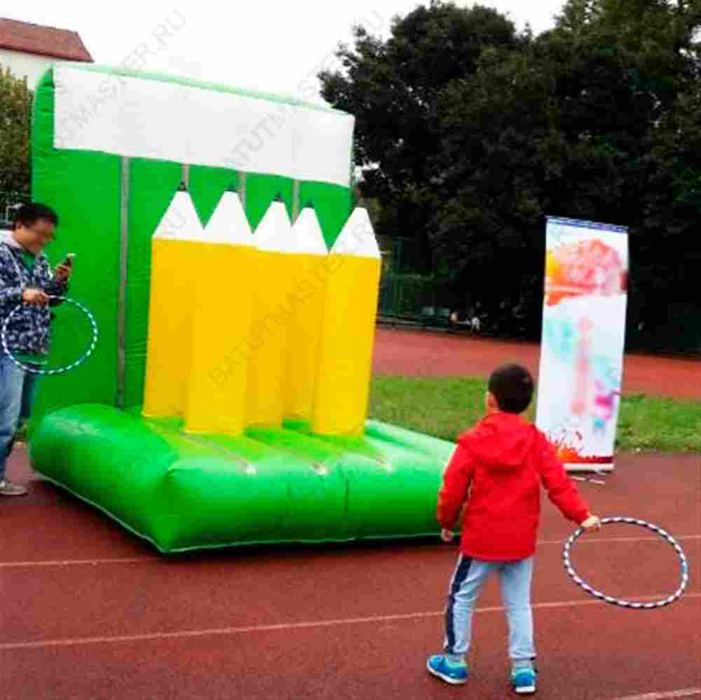 Надувная командная игра "Кольцеброс- карандаш"