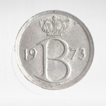 Belgium, 25 Centimes - Baudouin I (French Text), 1973, VF
