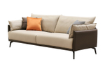 Диван ELEGANTE NAPPA SF015 (3-х местный)  бежевый 6615-коричневый