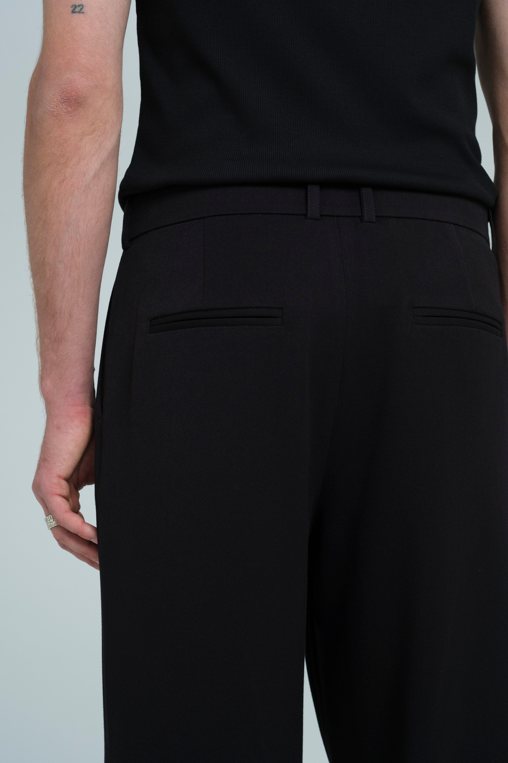 Брюки широкие | black viscose