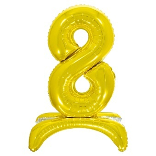 Цифра фольга №8 Золото воздух 81см