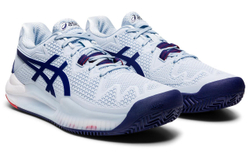 Женские Кроссовки теннисные Asics Gel-Resolution 8 Clay - soft sky/dive blue
